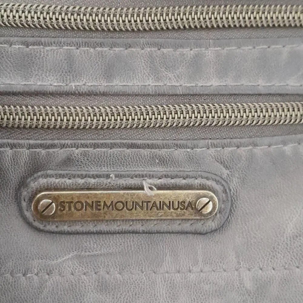Stone Mountain USA crossbody bag lots of pockets good condition one gray one tan
